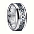 Men 8mm Tungsten Beveled Edge Mechanical Steampunk Gear Comfort-Fit Wedding Ring